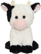 Teddy Farm, Sitting Cow Toys Soft Toys Stuffed Animals Multi/patterned Teddykompaniet