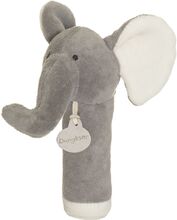 Diinglisar Organic, Elephant Rattle Toys Baby Toys Rattles Grey Teddykompaniet