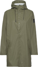 Apelviken Pu Coat W Sport Rainwear Rain Coats Khaki Green Tenson