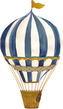 Wall Sticker - Retro Air Balloon Large Blue Home Kids Decor Wall Stickers Vehicles Blå That's Mine*Betinget Tilbud