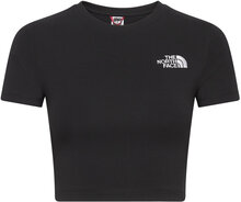 W S/S Essential Cropped Slim Tee Sport Crop Tops Short-sleeved Crop Tops Black The North Face