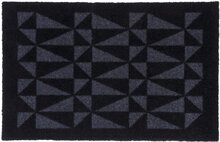 Floormat Polyamide, 60X40 Cm, Graphic Design Home Textiles Rugs & Carpets Door Mats Black Tica Copenhagen