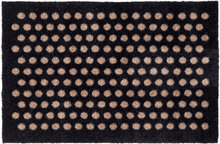 Floormat Polyamide, 60X40 Cm, Dot Design Home Textiles Rugs & Carpets Door Mats Black Tica Copenhagen
