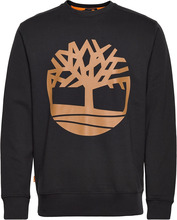 Kennebec River Tree Logo Crew Neck Sweatshirt Black/Wheat Boot Designers Sweat-shirts & Hoodies Sweat-shirts Black Timberland