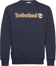 Kennebec River Linear Logo Crew Neck Sweatshirt Dark Sapphire Designers Sweatshirts & Hoodies Sweatshirts Blue Timberland