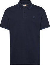 Millers River Tipped Pique Short Sleeve Polo Dark Sapphire Designers Polos Short-sleeved Blue Timberland