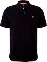 Basic Polo With Contrast Tops Polos Short-sleeved Black Tom Tailor