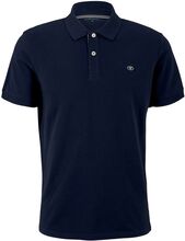 Basic Polo With Contrast Tops Polos Short-sleeved Navy Tom Tailor