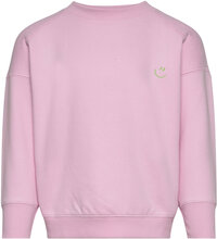 Smiley Sweatshirt Tops Sweatshirts & Hoodies Sweatshirts Pink Tom Tailor