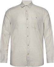 Structured Shirt Skjorte Uformell Grå Tom Tailor*Betinget Tilbud