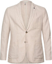 Cotton Linen Blazer Suits & Blazers Blazers Single Breasted Blazers Beige Tom Tailor