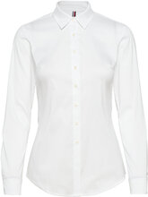 Heritage Slim Fit Shirt Tops Shirts Long-sleeved White Tommy Hilfiger