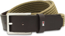 Oliver 3.5 Seasonal Webbing Accessories Belts Braided Belt Green Tommy Hilfiger