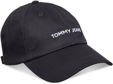 Tjw Linear Logo Cap Accessories Headwear Caps Black Tommy Hilfiger