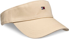 Essential Flag Visor Accessories Headwear Caps Beige Tommy Hilfiger