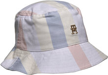 Beach Summer Stripes Bucket Hat Accessories Headwear Bucket Hats Blue Tommy Hilfiger