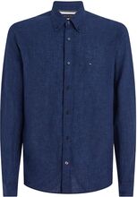 Pigment Dyed Li Solid Rf Shirt Shirts Linen Shirts Marineblå Tommy Hilfiger*Betinget Tilbud