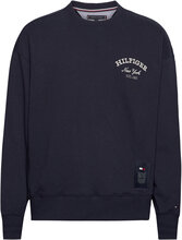 Prep Crewneck Tops Sweatshirts & Hoodies Sweatshirts Navy Tommy Hilfiger