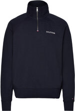 Monotype Embro Half Zip Tops Sweatshirts & Hoodies Sweatshirts Blue Tommy Hilfiger