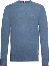 Multi Htr Merino Crew Neck Tops Knitwear Round Necks Blue Tommy Hilfiger