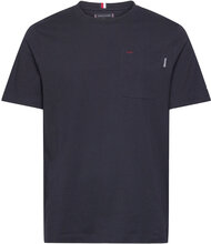 Monotype Pocket Tee Tops T-shirts Short-sleeved Navy Tommy Hilfiger