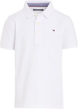 Boys Tommy Polo S/S T-shirts Polo Shirts Short-sleeved Polo Shirts Hvit Tommy Hilfiger*Betinget Tilbud