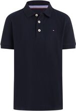 Boys Tommy Polo S/S T-shirts Polo Shirts Short-sleeved Polo Shirts Blå Tommy Hilfiger*Betinget Tilbud