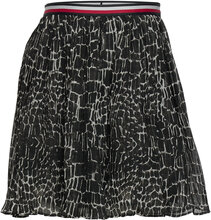 Aop Pleated Chiffon Skirt Dresses & Skirts Skirts Short Skirts Multi/patterned Tommy Hilfiger