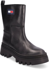Tommy Jeans Fashion Bootie Shoes Boots Ankle Boots Ankle Boots Flat Heel Black Tommy Hilfiger