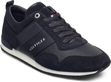 Iconic Leather Suede Mix Runner Designers Sneakers Low-top Sneakers Blue Tommy Hilfiger