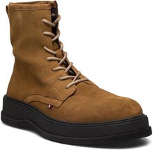 Th Everyday Core Suede Boot Snørestøvler Brown Tommy Hilfiger