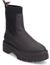 Feminine Rubberized Thermo Boot Shoes Boots Sock Boots Ankle Boot - Flat Svart Tommy Hilfiger*Betinget Tilbud