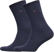 Th Women Sock Casual 2P Underwear Socks Regular Socks Blå Tommy Hilfiger*Betinget Tilbud