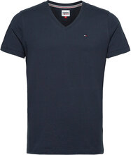 Tjm Original Jersey V Neck Tee T-shirts Short-sleeved Marineblå Tommy Jeans*Betinget Tilbud