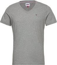 Tjm Original Jersey V Neck Tee T-shirts Short-sleeved Grå Tommy Jeans*Betinget Tilbud