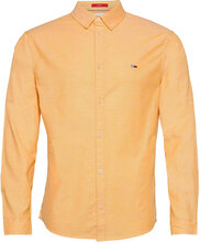 Tjm Slim Stretch Oxford Shirt Skjorte Uformell Oransje Tommy Jeans*Betinget Tilbud