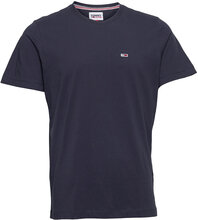 Tjm Slim Jersey C Neck Ext T-shirts Short-sleeved Svart Tommy Jeans*Betinget Tilbud