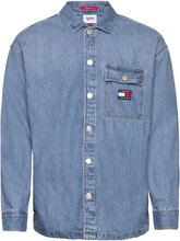 Tjm Classic Denim Overshirt Overshirts Denim Shirts Blå Tommy Jeans*Betinget Tilbud