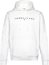 Tjm Reg Linear Logo Hoodie Ext Tops Sweatshirts & Hoodies Hoodies White Tommy Jeans