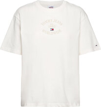 Tjw Rlx Worldwide Tee T-shirts & Tops Short-sleeved Hvit Tommy Jeans*Betinget Tilbud