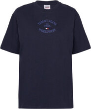 Tjw Rlx Worldwide Tee Tops T-shirts & Tops Short-sleeved Navy Tommy Jeans