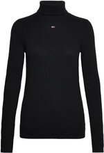 Tjw Essential Turtleneck Sweater Tops Knitwear Turtleneck Black Tommy Jeans