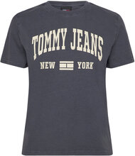 Tjw Reg Washed Varsity Tee Ext T-shirts & Tops Short-sleeved Marineblå Tommy Jeans*Betinget Tilbud