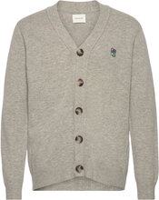 Tristan Knit Cardigan Tops Knitwear Cardigans Grey Tonsure