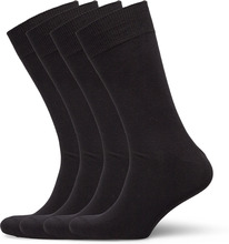 Socks 4P, Cotton Underwear Socks Regular Socks Black TOPECO