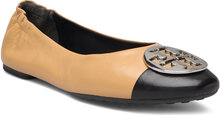 Claire Cap-Toe Ballet Ballerinaskor Ballerinas Beige Tory Burch