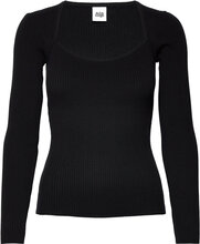 Connie Top Tops T-shirts & Tops Long-sleeved Black Twist & Tango