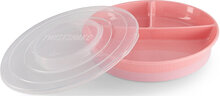 Twistshake Divided Plate 6+M Pastel Pink Home Meal Time Plates & Bowls Plates Pink Twistshake
