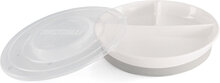 Twistshake Divided Plate 6+M White Home Meal Time Plates & Bowls Plates White Twistshake