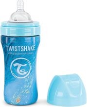Twistshake Anti-Colic Stainless Steel 330Ml Marble Blue Baby & Maternity Baby Feeding Baby Bottles & Accessories Baby Bottles Blue Twistshake